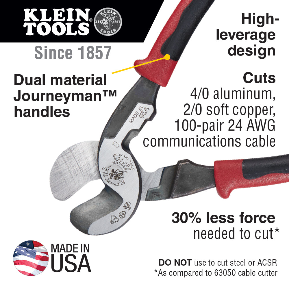 Klein J63225N Journeyman High Lev Cable Cutter w/Stripping
