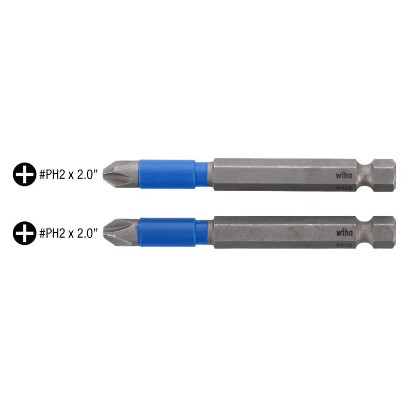 Wiah 3.5in Terminatorblue Impact Bit Phillips #2 2 Pack