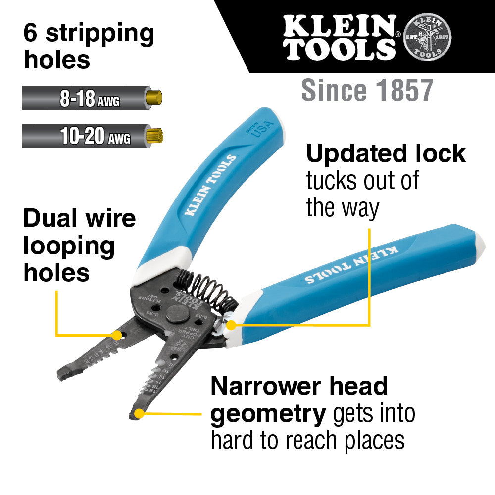 Klein K11095 Kurve Wire Stripper/Cutter 8-20 Awg