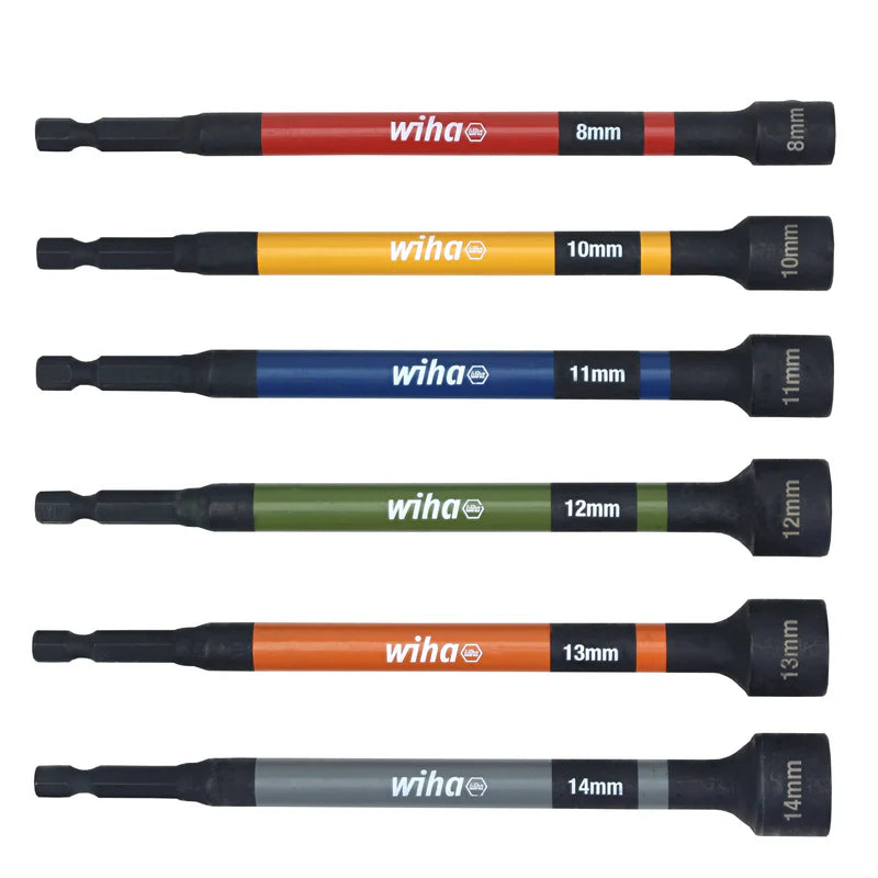 WIHA Color Coded Nut Setters Metric 6 Pc
