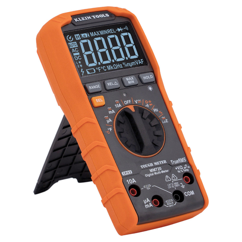 Klein MM720 Digital Multimeter TRMS Auto-Ranging 1000V Temp Low Impedance