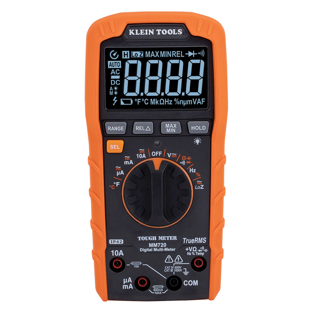 Klein MM720 Digital Multimeter TRMS Auto-Ranging 1000V Temp Low Impedance