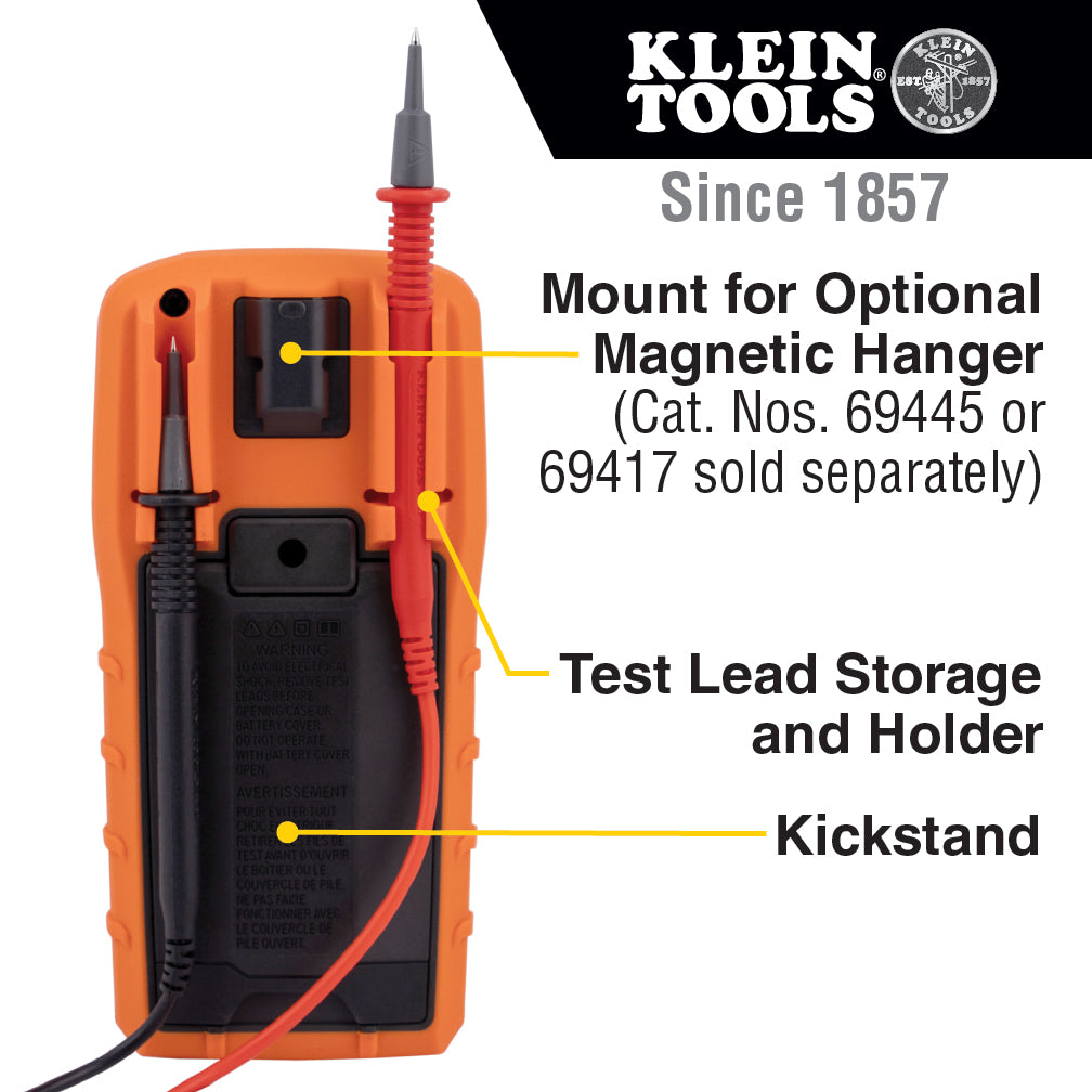 Klein MM720 Digital Multimeter TRMS Auto-Ranging 1000V Temp Low Impedance