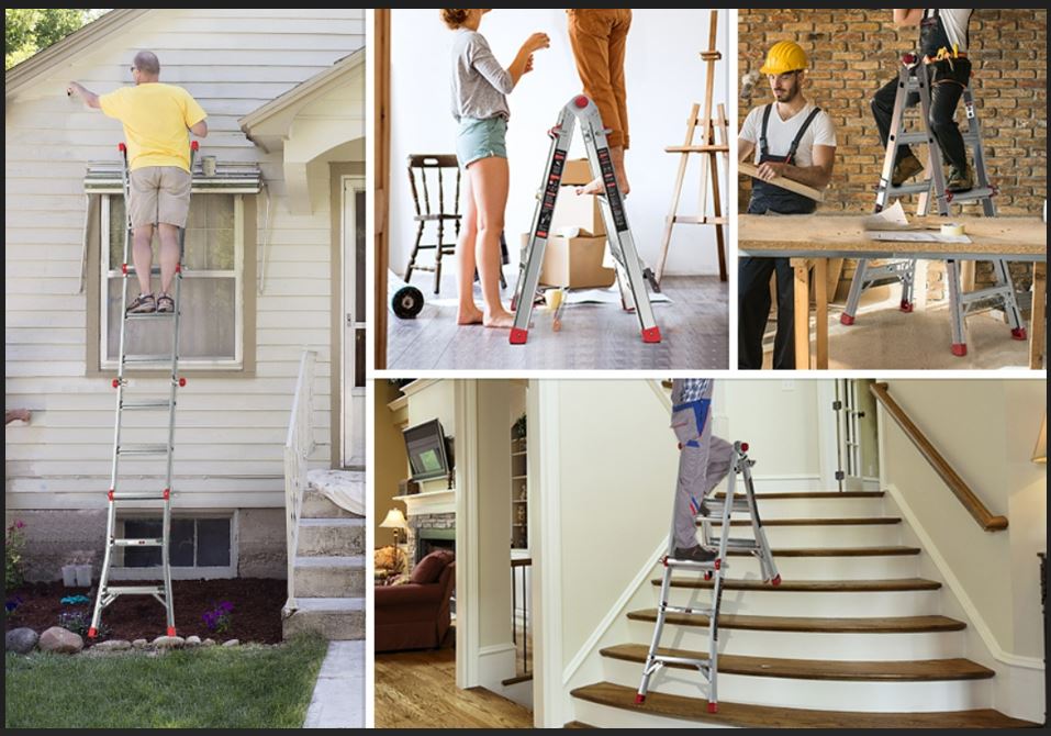 DuraDrive 22' Aluminum Multi Positition Ladder, 300 Lbs. Grade 1A