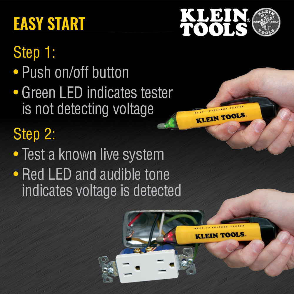 Klein NCVT1P Non-Contact Voltage Tester Pen 50 To 1000V AC