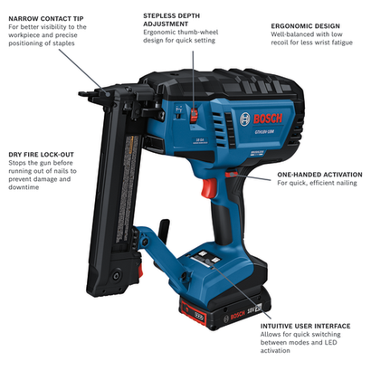 Bosch GTH18V-18MB12 18V 18-Gauge Narrow Crown Stapler Kit