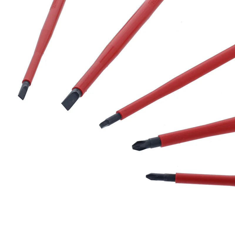WIHA Insulated Softfinish Slotted/Phillips/Square Screwdriver Set 5 Pc