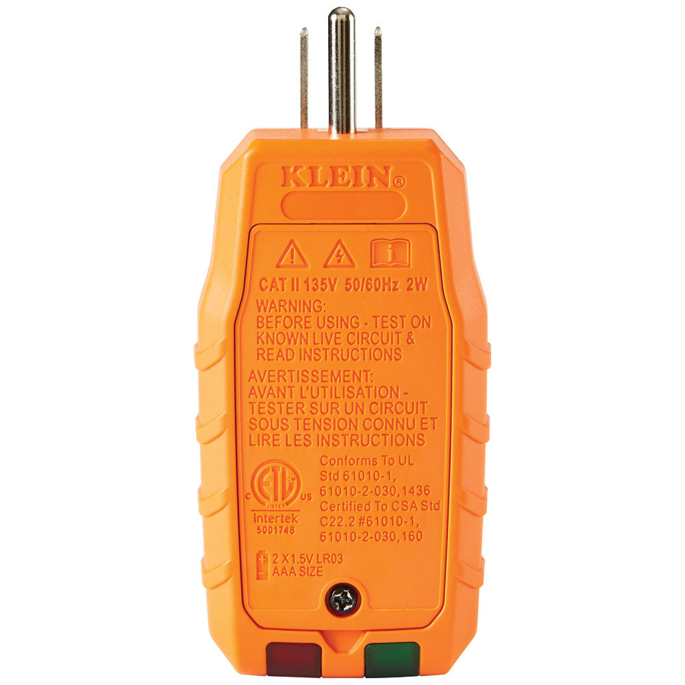 Klein RT250 GFCI Receptacle Tester With LCD