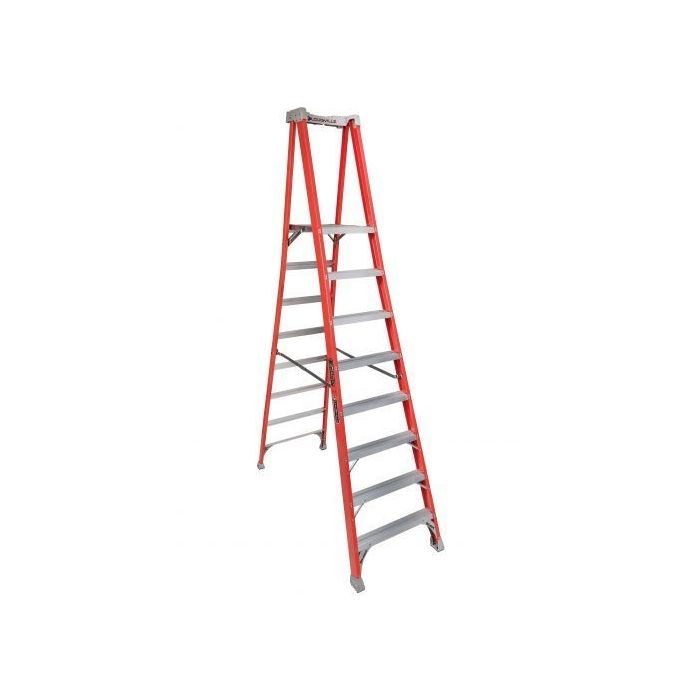 Louisville FXP1708 8 ft fiberglass Pinnacle Pro platform ladder