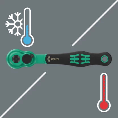 Wera 05005542001 SA15 Zyklop Comfort Ratchet Set w/Reversing Lever 1/4 in. Drive Metric