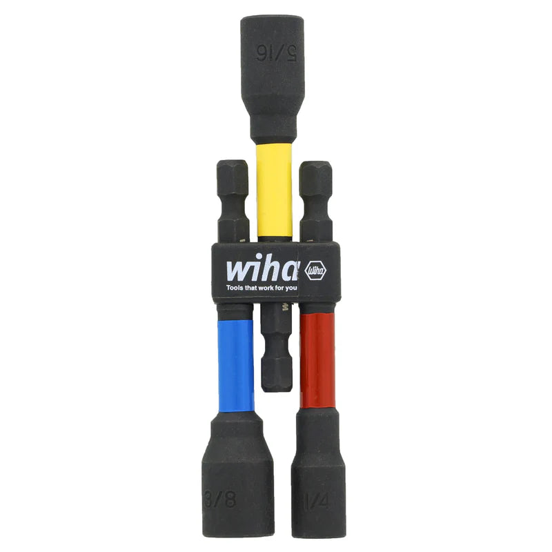WIHA Color Coded Nut Setters Imperial 3 Pc