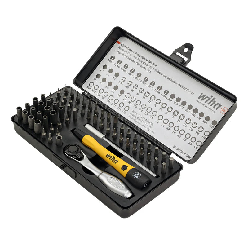 WIHA Micro Bit Esd Ratchet Set 65 Pc