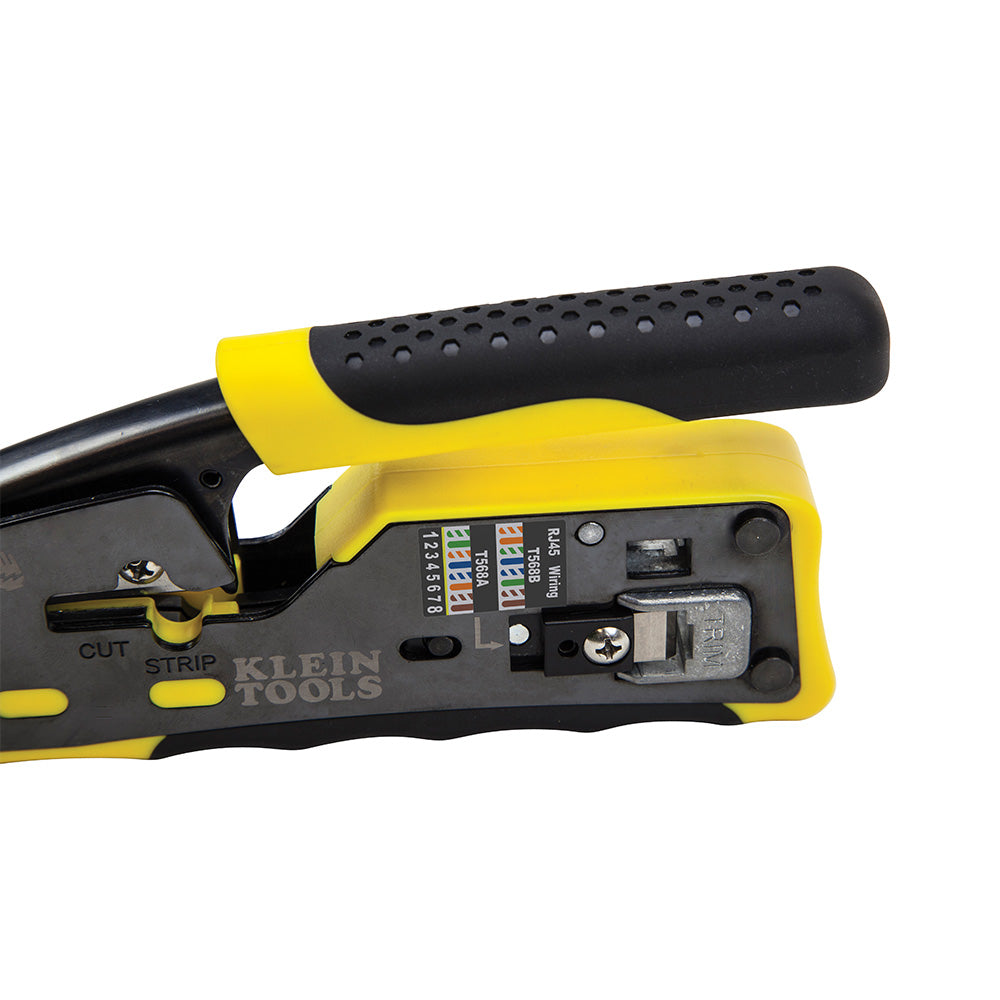 Klein VDV226-110 Ratcheting Ethernet Cable Crimper/Stripper/Cutter for Pass-Thru
