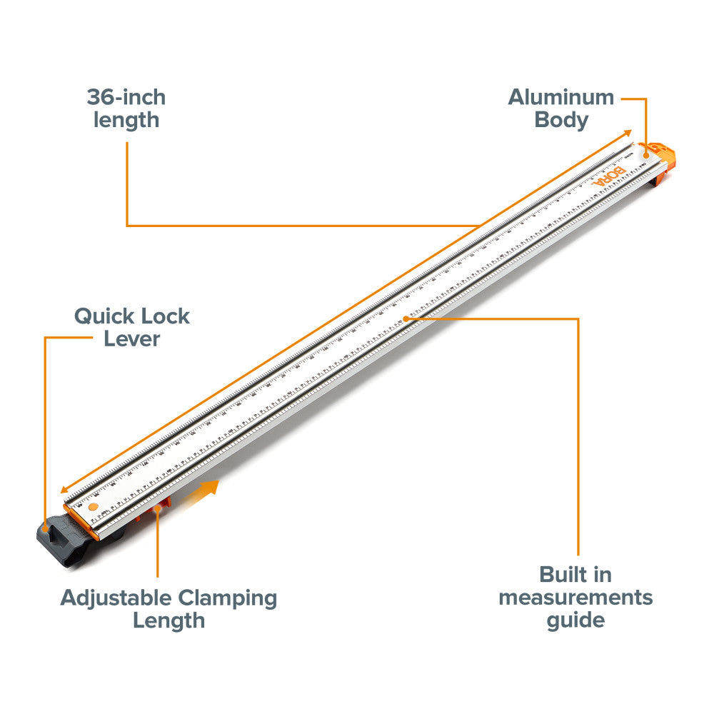 Bora 546050 NGX Quick Connect Clamp Edge Guide 48 in.