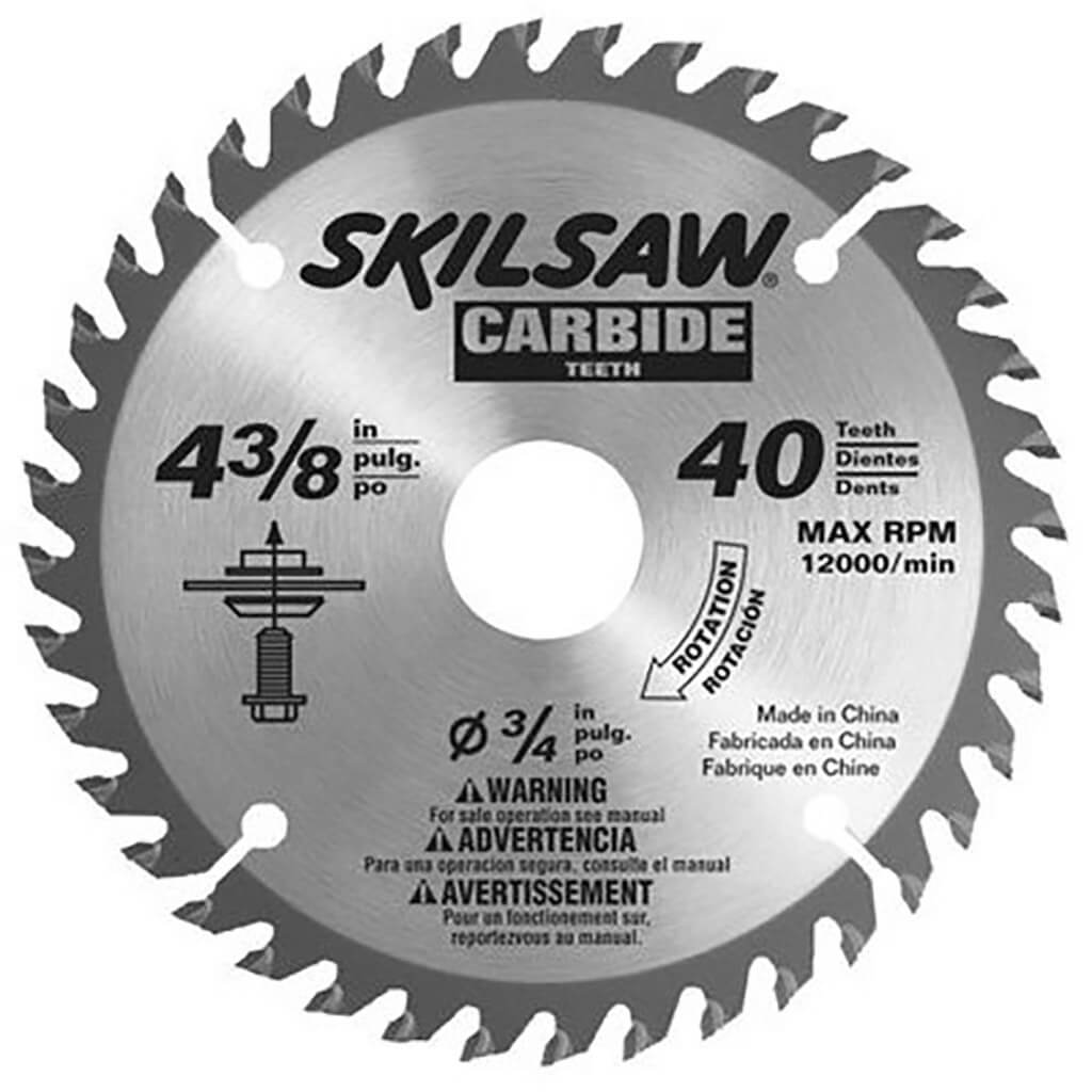 SKILSAW 4-3/8-in 40-Tooth Carbide Circular Saw Blade