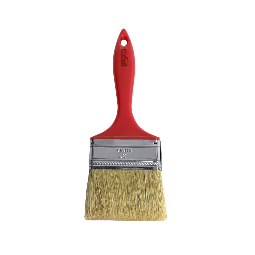 Bennett B75 3 in. Red Handle General Purpose Polyester Bristle Paint Brush