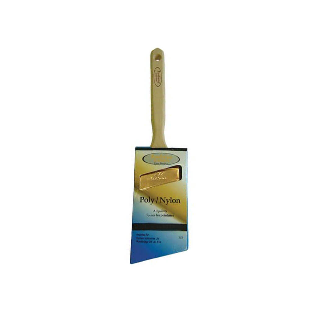 Toolway 2 in. Wood Handle Nylon/Polyester Fibre Angle Paint Brush