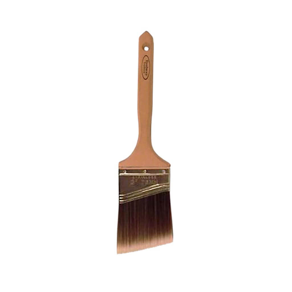 Toolway 3 in. Wood Handle Nylon/Polyester Fibre Angle Paint Brush