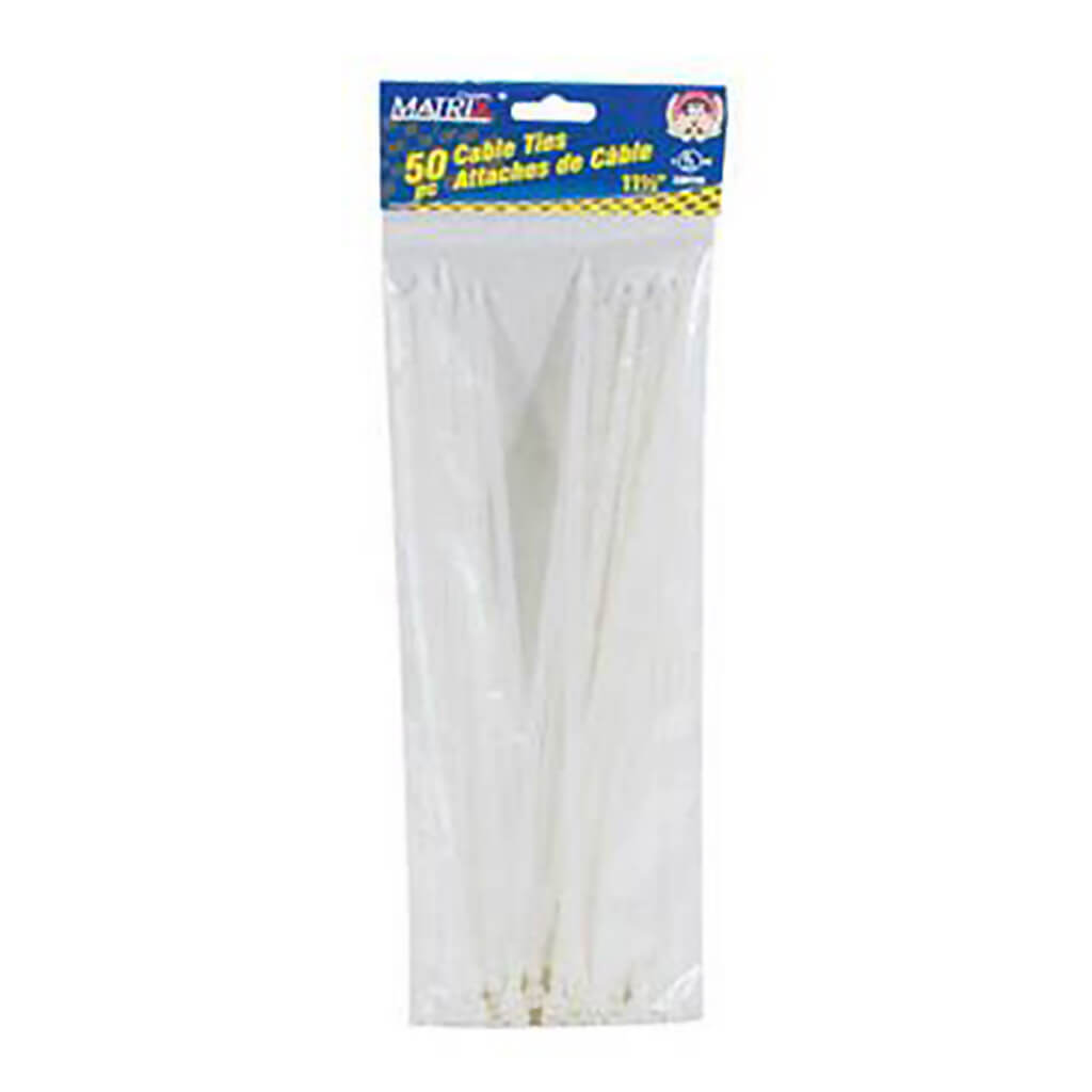 Matrix 14.5 in. Clear Cable Ties (50-Pack)