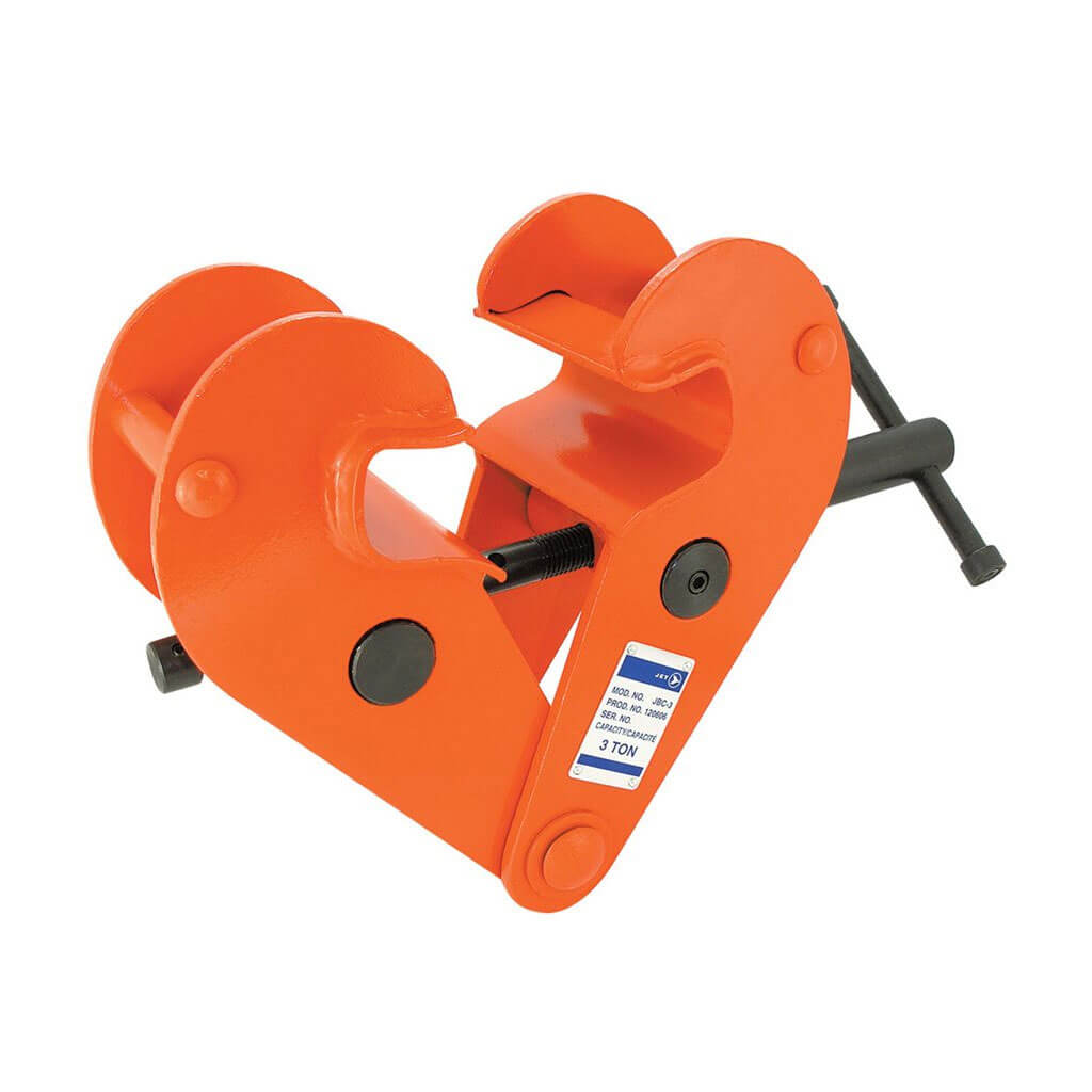 JET JBC-3 120606 3-Ton Heavy Duty Beam Clamp with Locking Screw