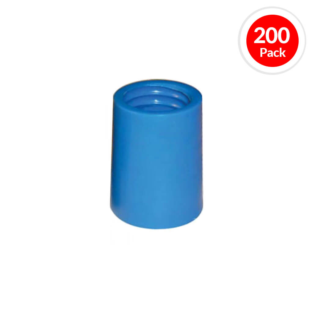 DuraDrive FormaCONE 2 in. x 1 in. Blue Threaded Plastic Coil Set Back Cone (200-Pack)