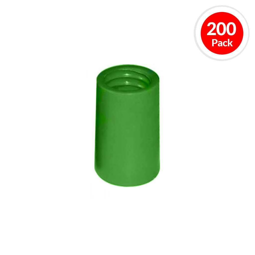 DuraDrive FormaCONE 2 in. x 3/4 in. Green Threaded Plastic Coil Set Back Cone (200-Pack)