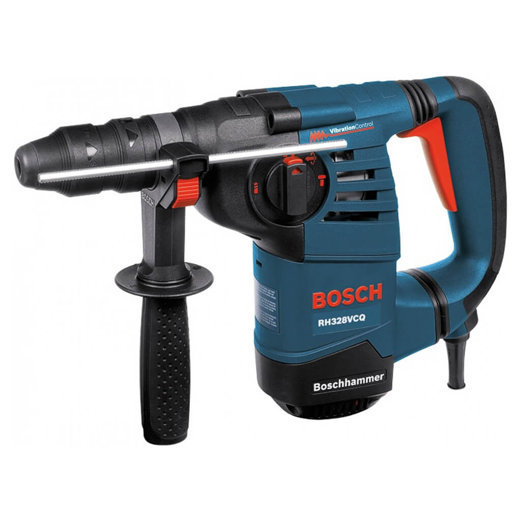 BOSCH RH328VCQ 1-1/8 in. SDS-Plus 8.0-Amp Variable-Speed Corded Rotary Hammer Drill Kit with Quick Change Chuck System