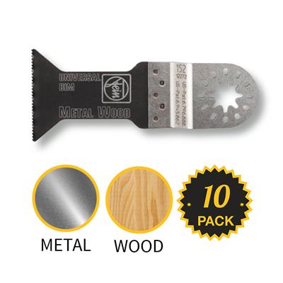 FEIN 63502152290 1-3/4 in. x 2-3/8 in. STARLOCK PLUS E-Cut Universal Bi-Metal Metal & Wood Oscillating Multi-Tool Saw Blade (10-Pack)