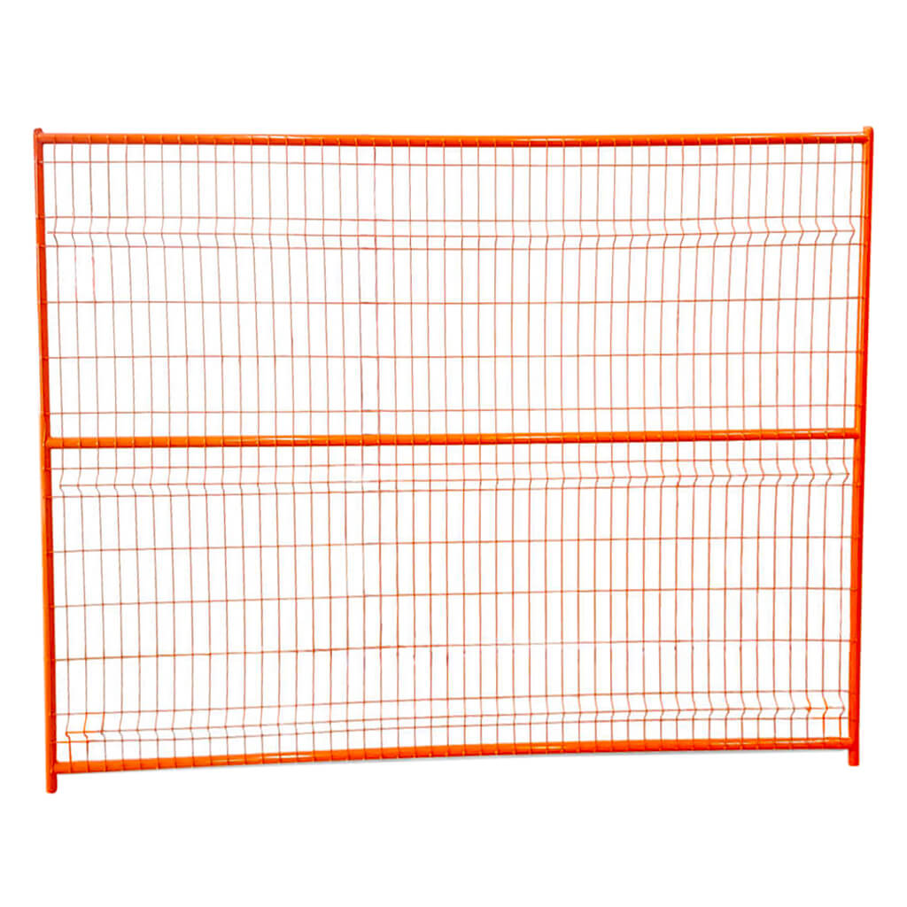 DuraDrive 6 ft. x 8 ft. DuraFence Orange Metal Temporary Fence (Fence Only)