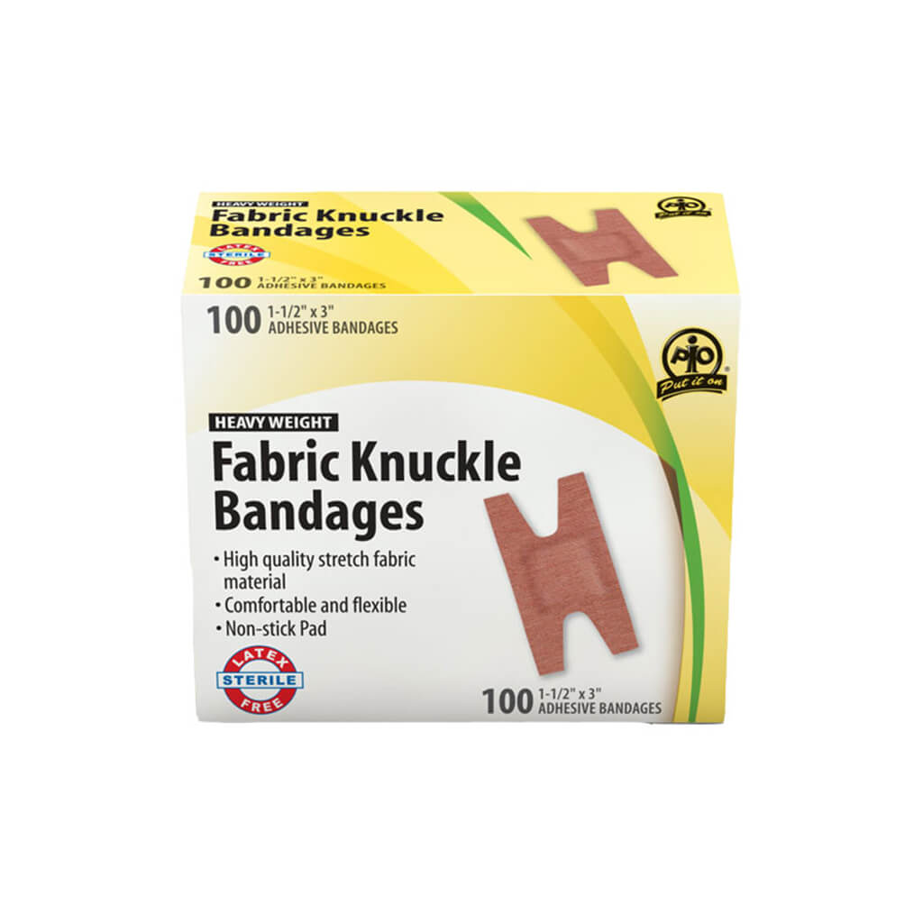 Wasip F1510760 1-1/2 in. x 3 in. First Aid Heavy-Weight Fabric Knuckle Adhesive Bandages (100-Pack)