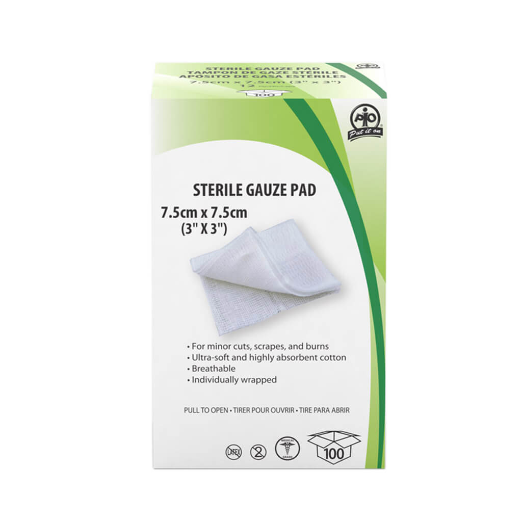 Wasip F1031760 3 in. x 3 in. First Aid Sterile Gauze Pads (100-Pack)