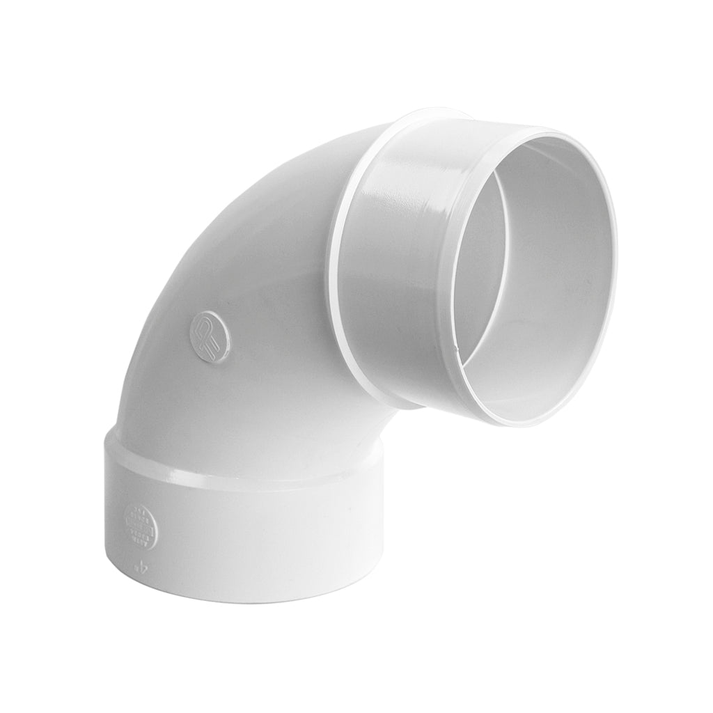 Royal Pipe 4 in. PVC 90-Degree Long Turn Elbow, Spigot x Hub