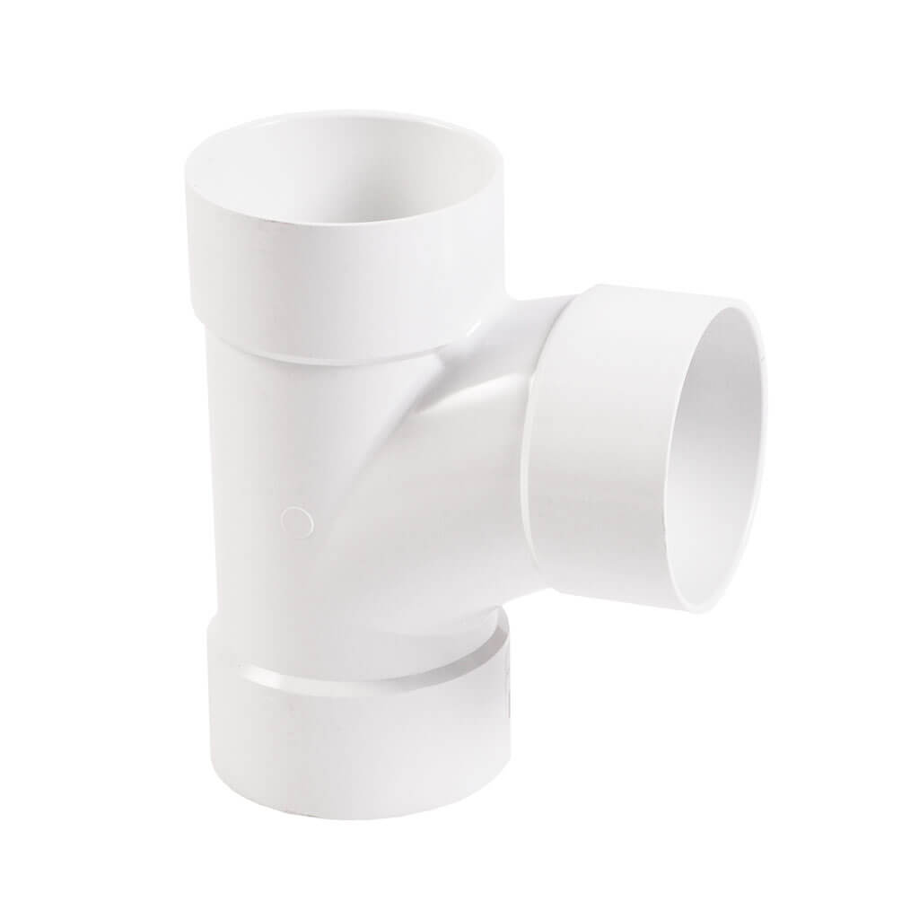 Royal Pipe 4 in. PVC Sanitary Tee, Hub x Hub x Hub