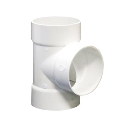 Royal Pipe 4 in. PVC Straight Tee, Hub x Hub x Hub