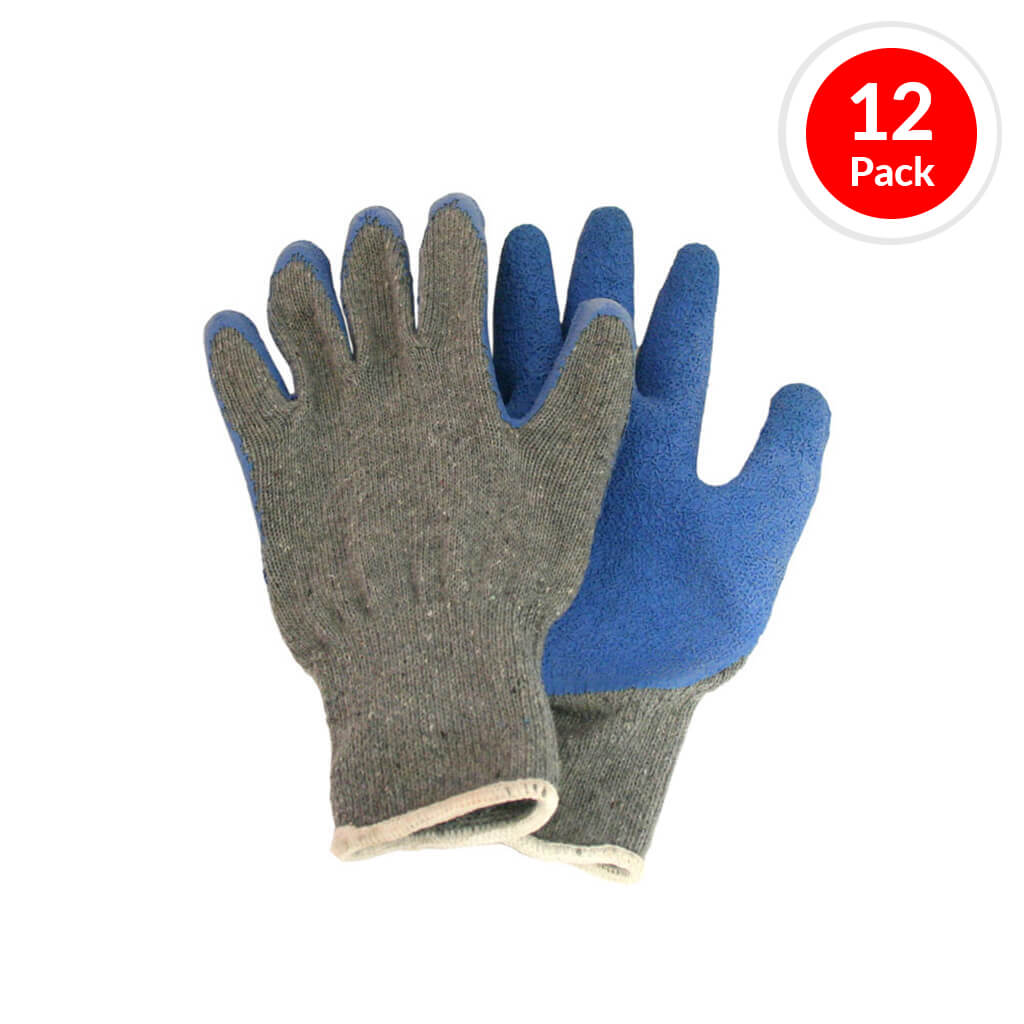 Watson 302 Grey/Blue JUNKYARD Latex Work Gloves (12-Pairs)