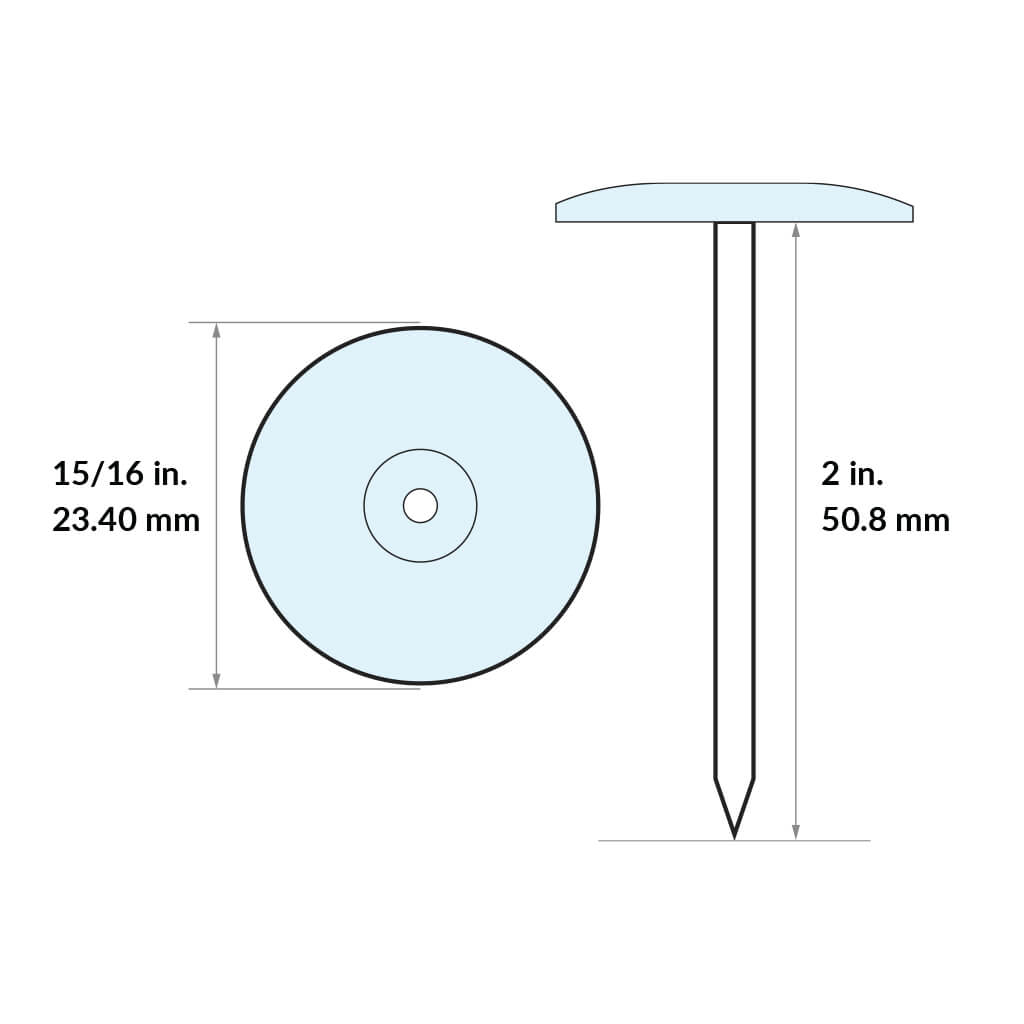 DuraDrive 2 in. Plastic Cap Spiral Shank Insulation Nails (2,000-Box)