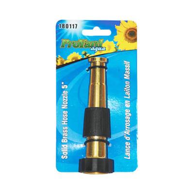 Toolway 180117 5 in. Solid Brass Twist Garden Hose Nozzle