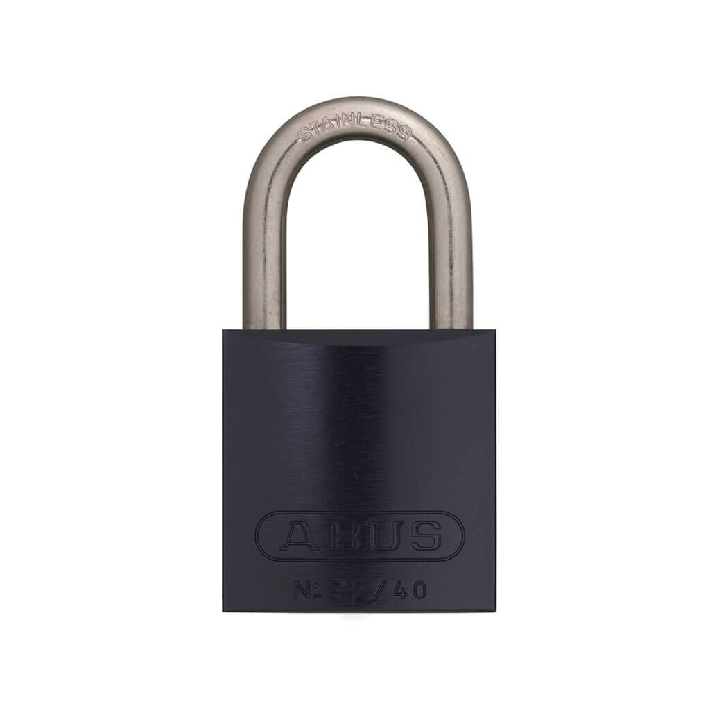 ABUS 72IB/40-KA 1-1/2 in. Body x 1 in. Shackle Black Aluminium Keyed Alike Padlock