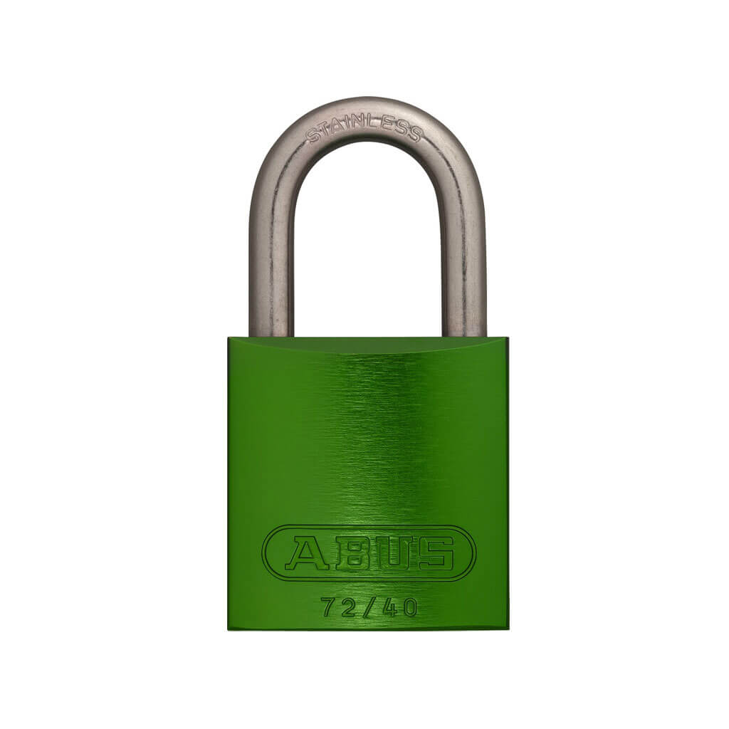 ABUS 72IB/40-KA 1-1/2 in. Body x 1 in. Shackle Green Aluminium Keyed Alike Padlock