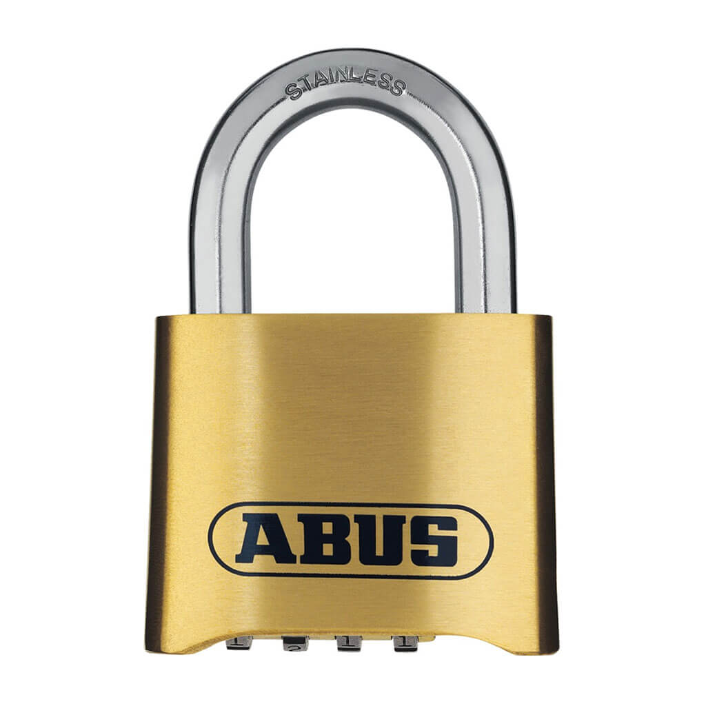 ABUS 180IB/50 2 in. Body x 1 in. Shackle Solid Brass Resettable 4-Dial Combination Padlock