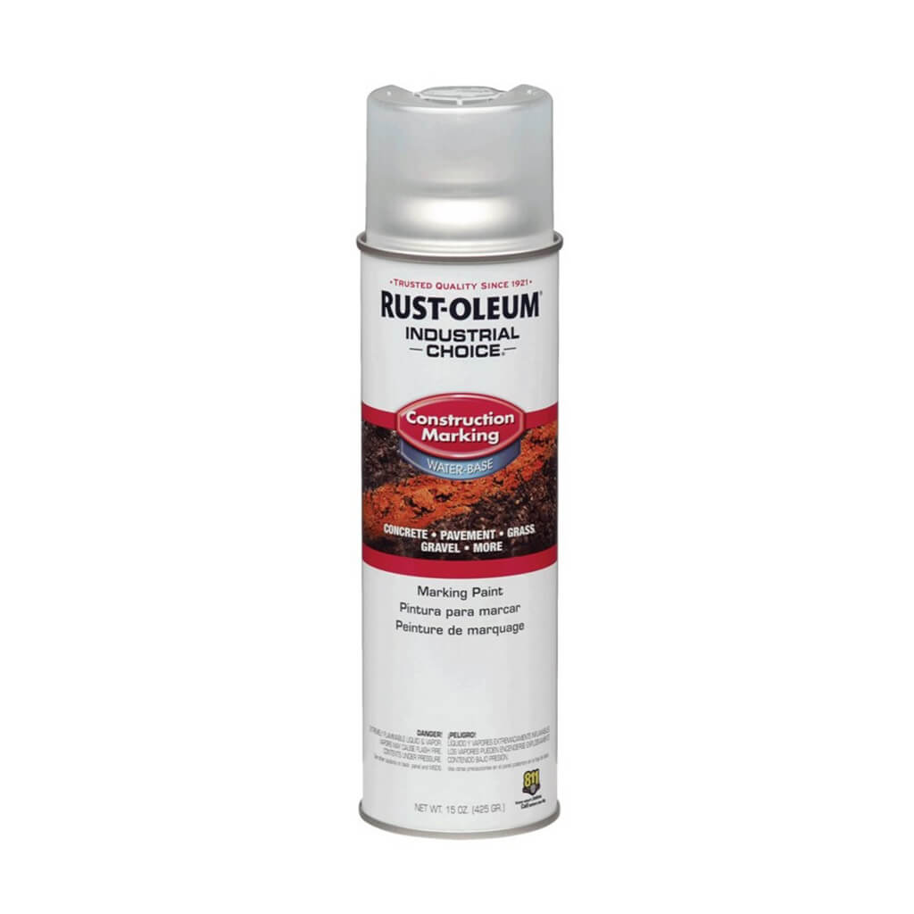 Rust-Oleum 264693 17 oz. M1400 Clear Water-Based Upside-Down Construction Marking Spray Paint