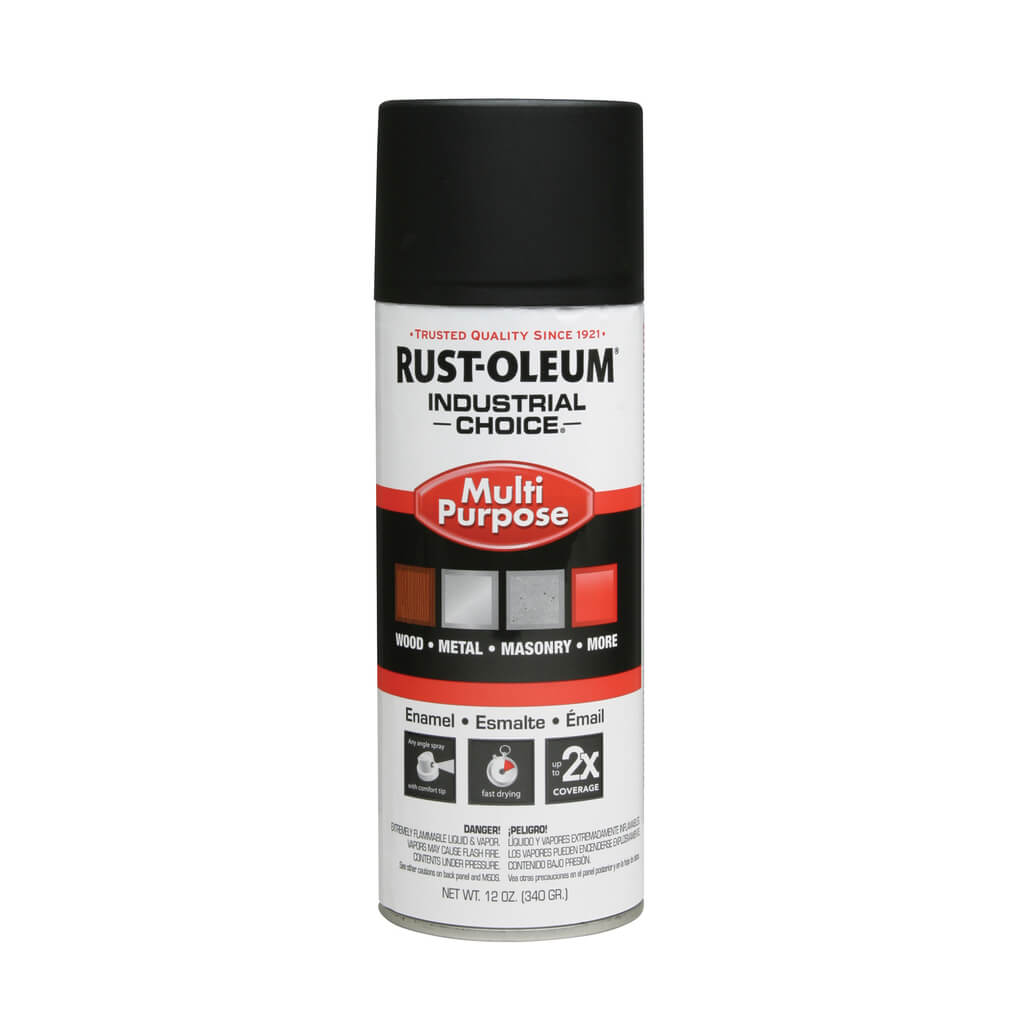 Rust-Oleum 1676830 12 oz. Ultra-Flat Black Multi-Purpose Acrylic Enamel Spray Paint