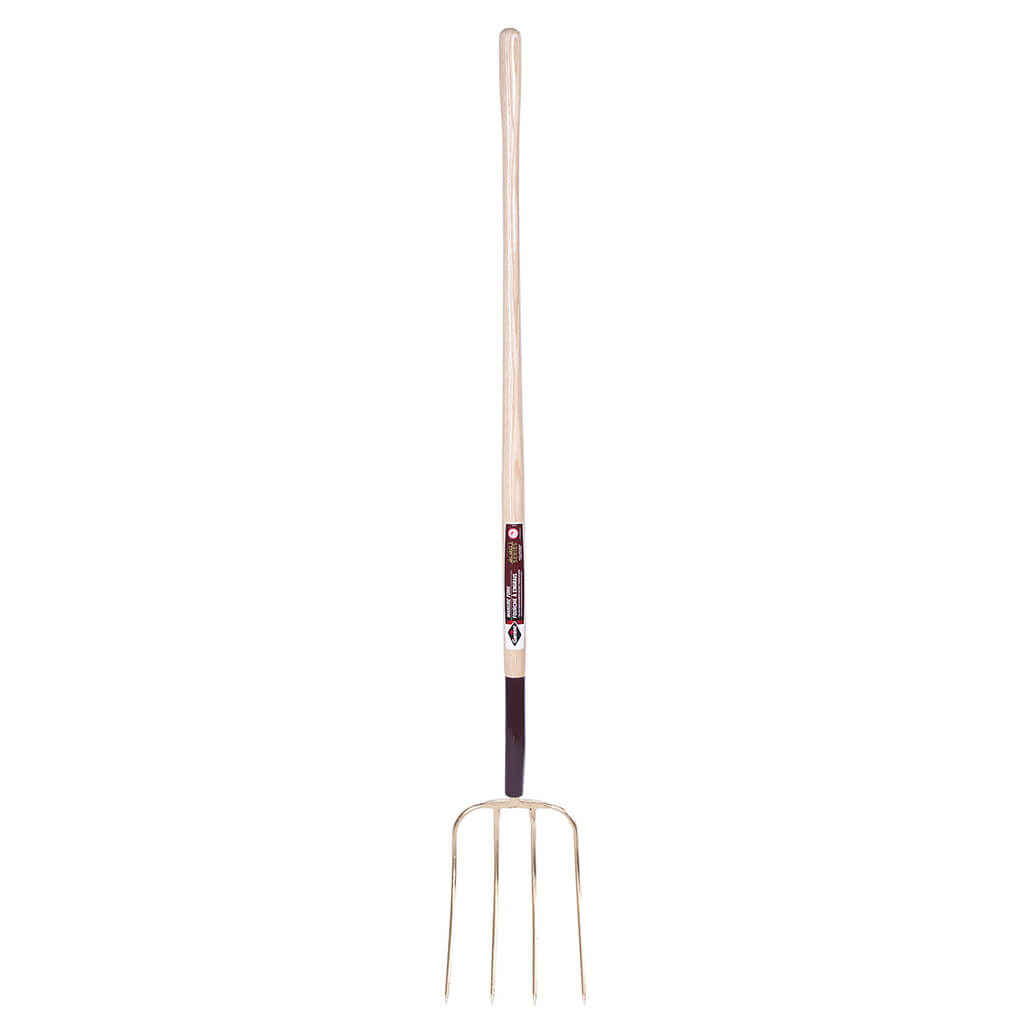 Garant G0413L 48 in. Wooden Handle 4-Tine Manure Pitchfork