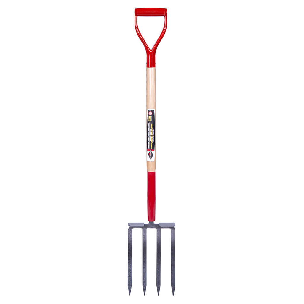 Garant G411D 36 in. Wooden D-Handle 4-Tine Spading Pitchfork