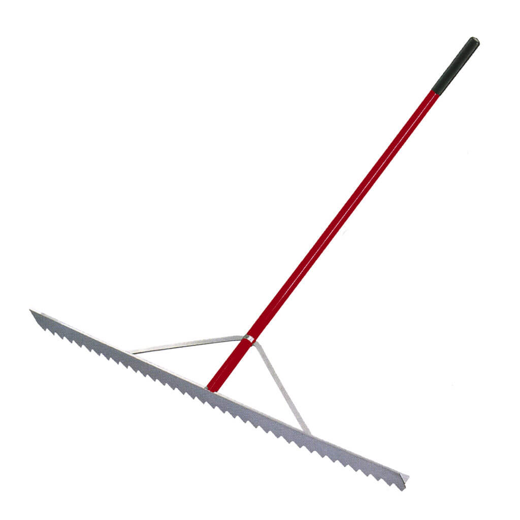 Toolway 130526 36 in. Aluminum Asphalt Lute Rake with 82 in. Aluminum Handle