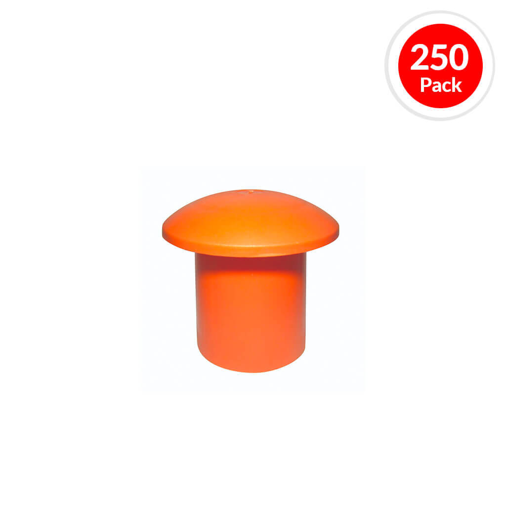 Con-Plas 10ECM1030 10-30mm High-Visibility Orange Mushroom Style Rebar End Cap (250-Pack)