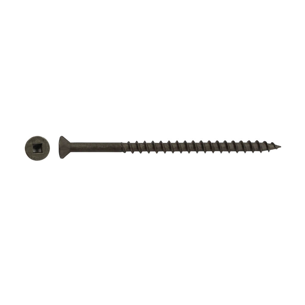 DuraDrive #10 x 3-1/2 in. Low Root Brown Zinc Coated Flat Head Square Drive Decking Screws (1,000-Pack)