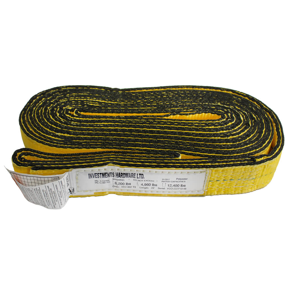 Ben-Mor EE2-902Y20T3 2 in. x 20 ft. 2-Ply Type 3 Synthetic Web Sling