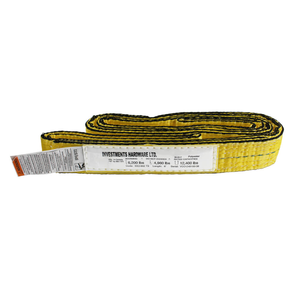 Ben-Mor EE2-902Y06T3 2 in. x 6 ft. 2-Ply Type 3 Synthetic Web Sling