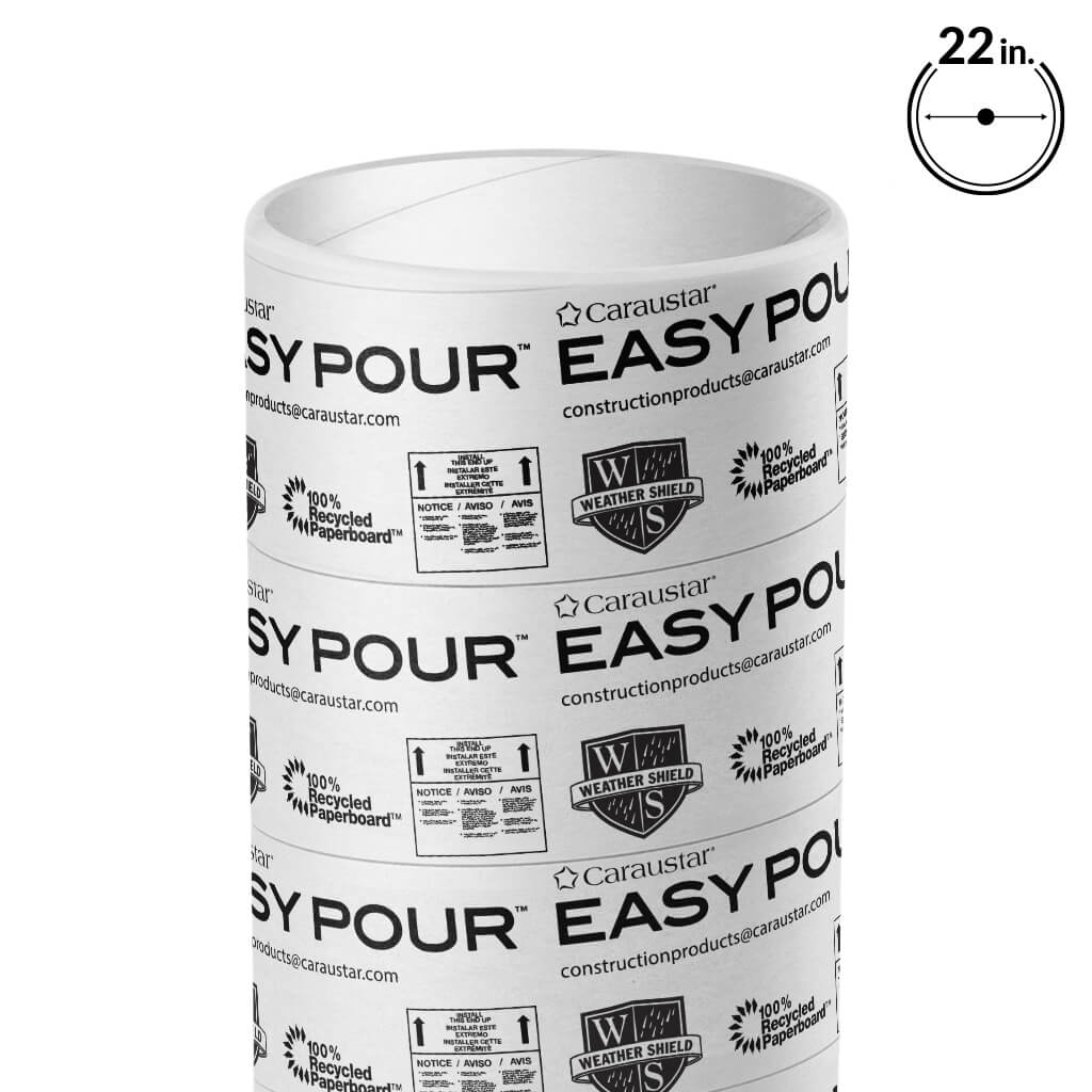 Caraustar 22 in. x 12 ft. EasyPour Concrete Forming Tube